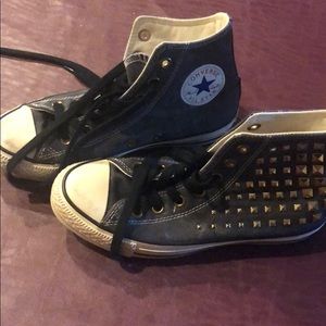 Converse high tops with studs